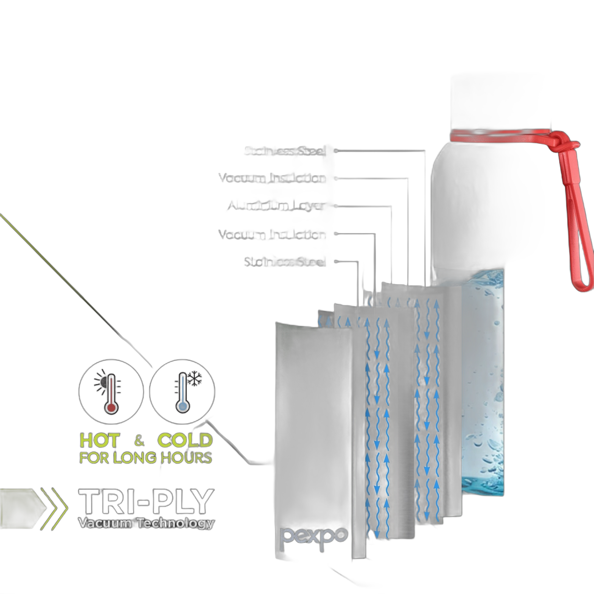Pexpo Bravo Thermo Steel Bottle